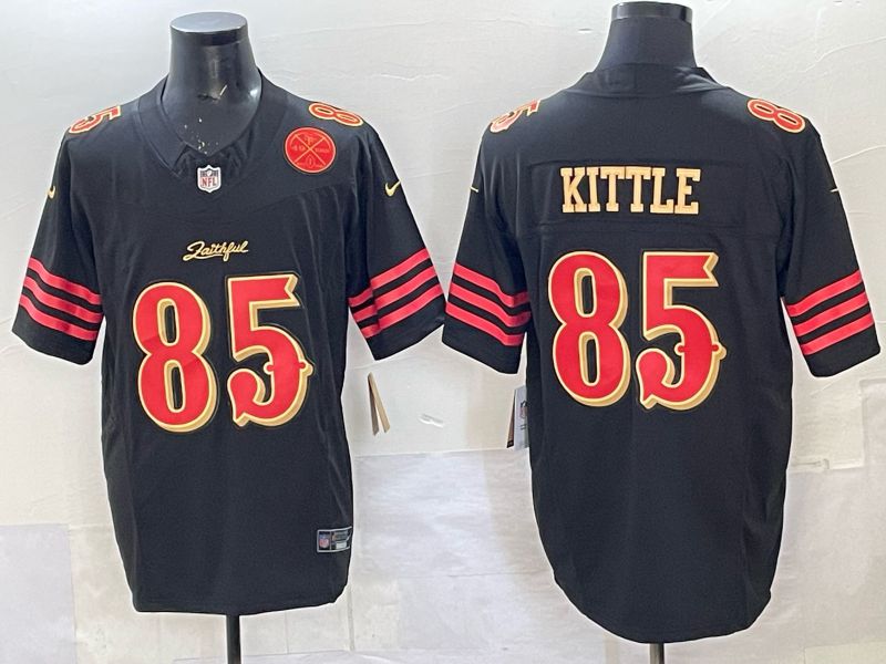 Men Nike San Francisco 49ers #85 Kittle black Limited NFL 2025 Jersey 0018